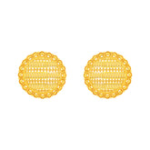 22k Yellow Gold Filigree Oval Earrings with gold weight of 9.18g